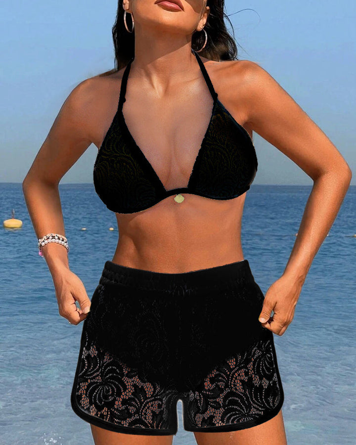 Sofía™ | Élégant bikini en dentelle lisse