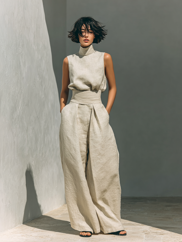 Lefèvre™ WIDE LEG COTTON PANTS FOR WOMEN