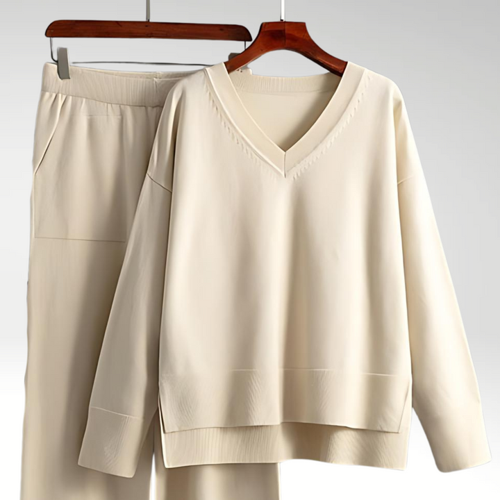 Lefèvre™ Ensemble Deux Pièces Luxe à Col en V