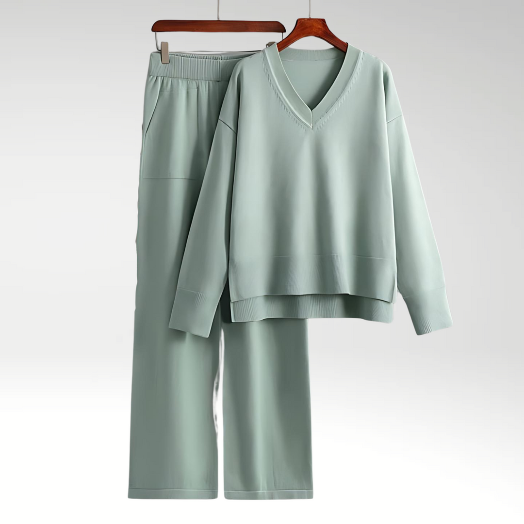 Lefèvre™ Ensemble Deux Pièces Luxe à Col en V