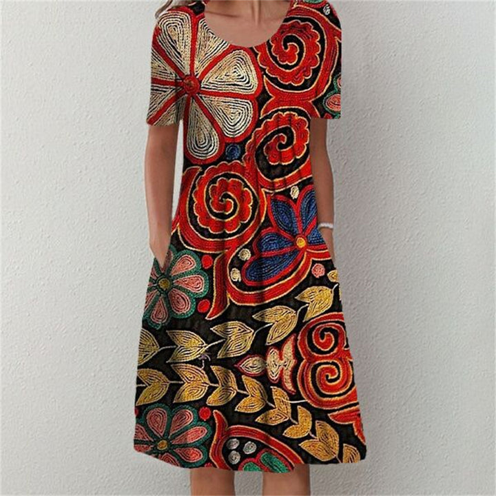 Lefèvre™ Robe Plissée à Motif Floral