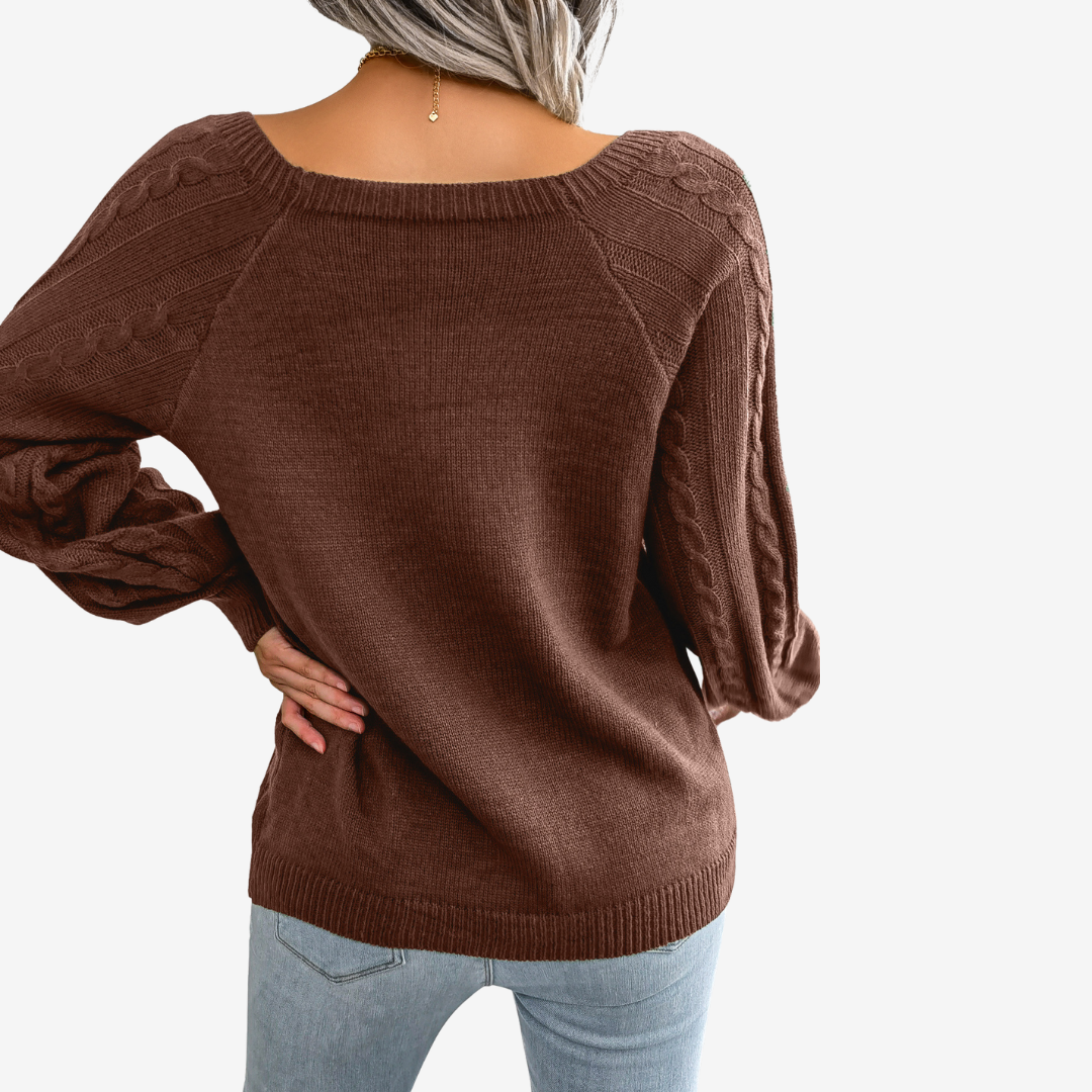 Lefèvre™ Pull à Boutons Décoratifs