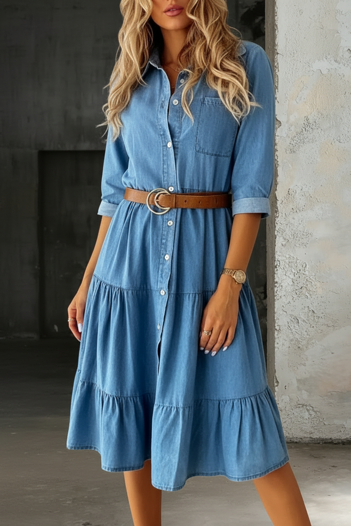 Lefèvre  Robe en jean décontractée et élégante