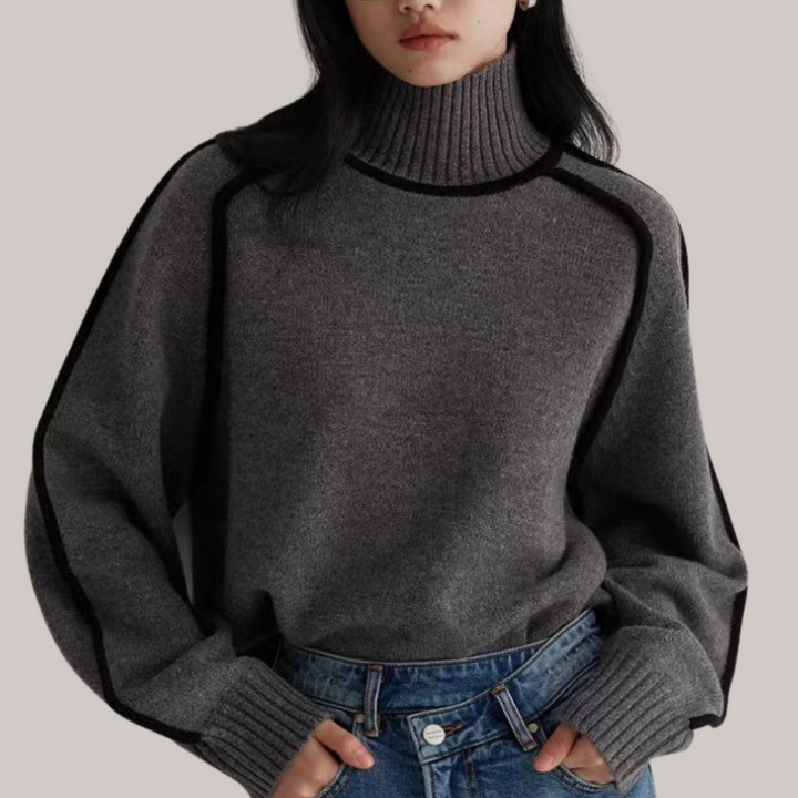 Lefèvre™ Pull à col roulé confortable