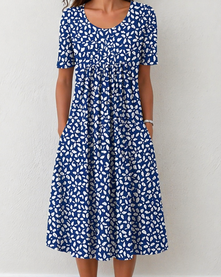 Lefèvre™ Robe Plissée Florale