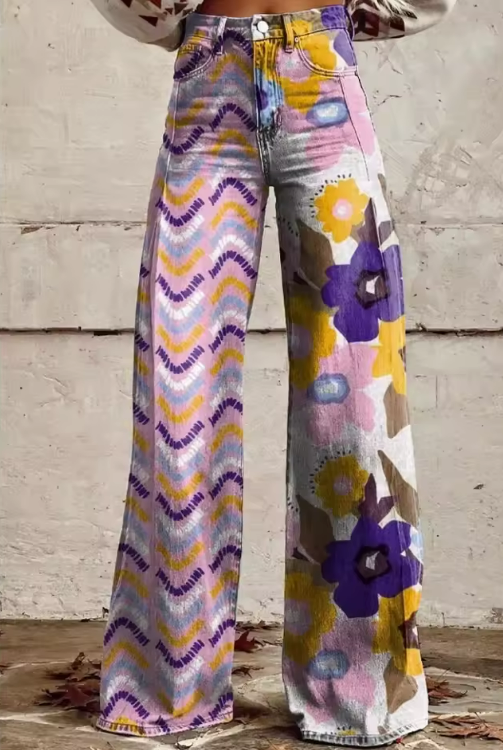 Isadora - Pantalons Fleurs Bohèmes