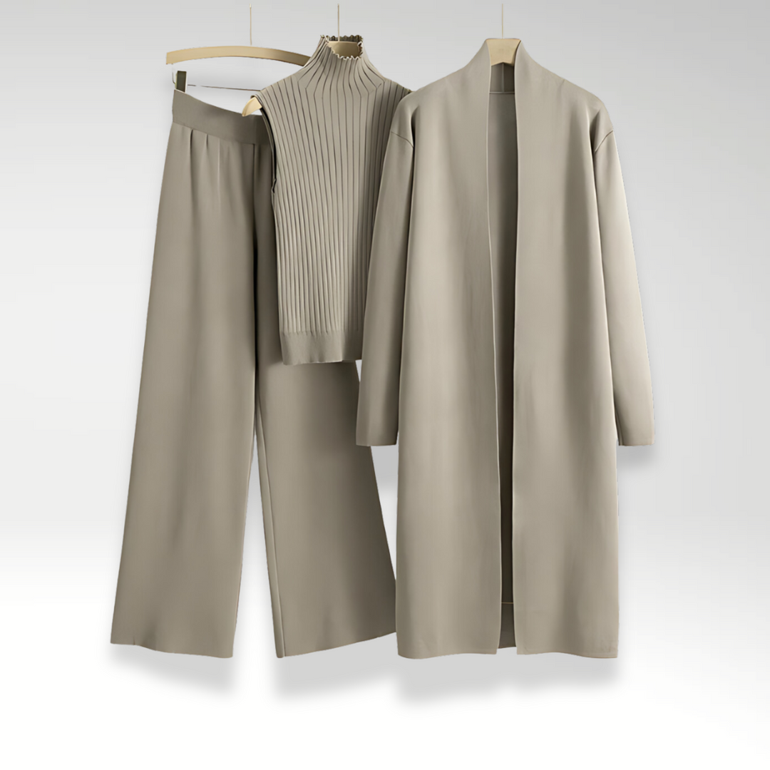 Lefèvre™ Ensemble trois pièces en maille Luxe