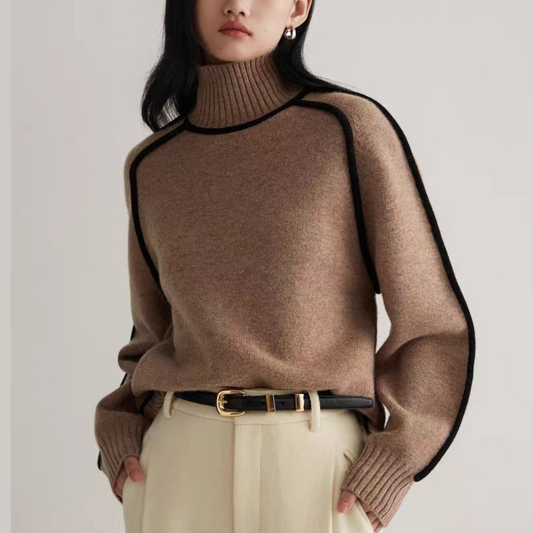 Lefèvre™ Pull à col roulé confortable