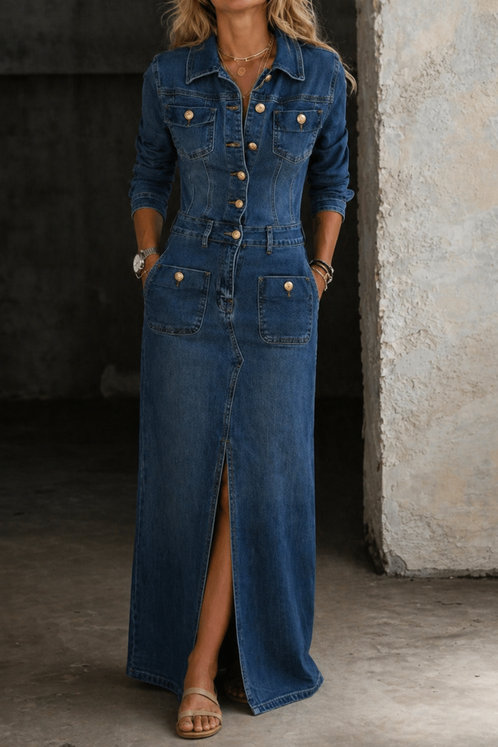 Lefèvre  Veste en jean classique confortable