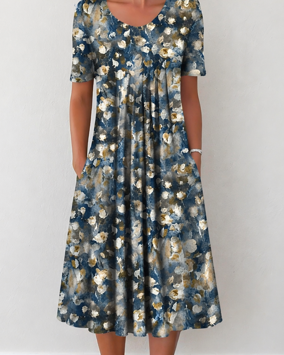 Lefèvre™ Robe Plissée Florale