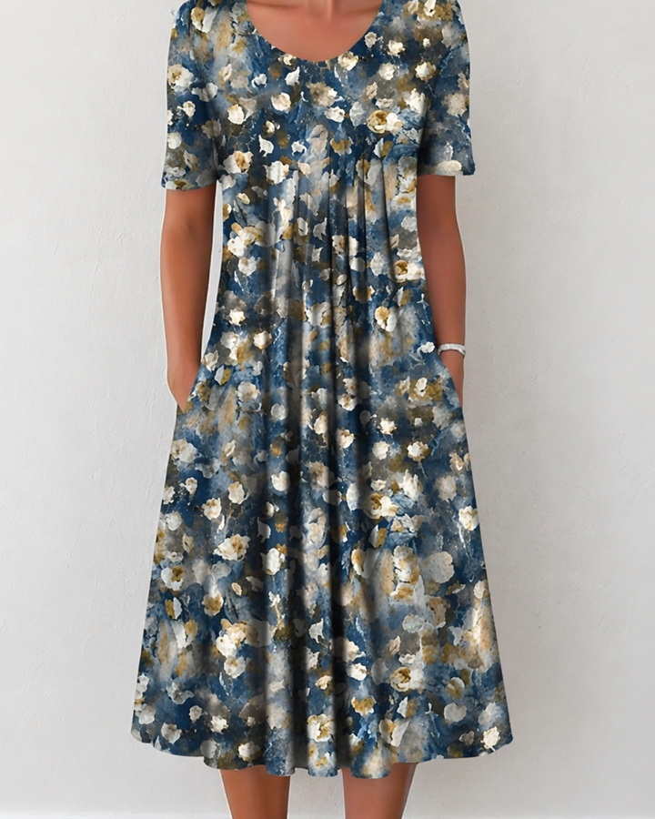 Lefèvre™ Robe Plissée Florale