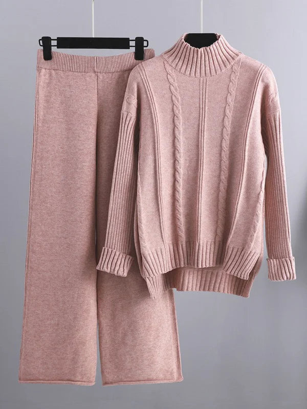 Lefèvre™ Ensemble deux pièces Lounge en tricot torsadé