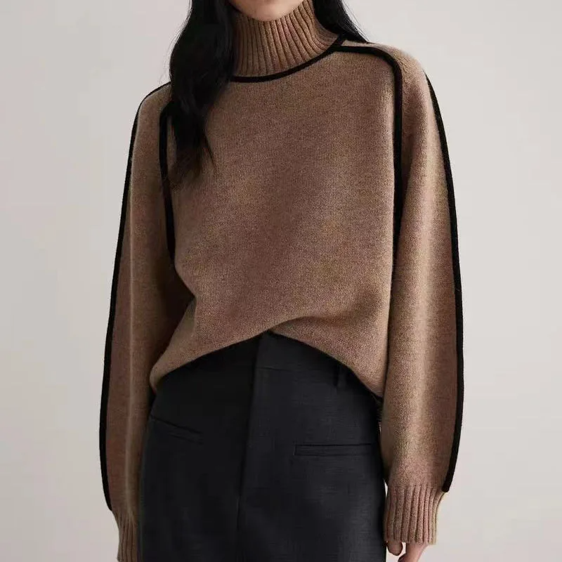 Lefèvre™ Pull à col roulé confortable