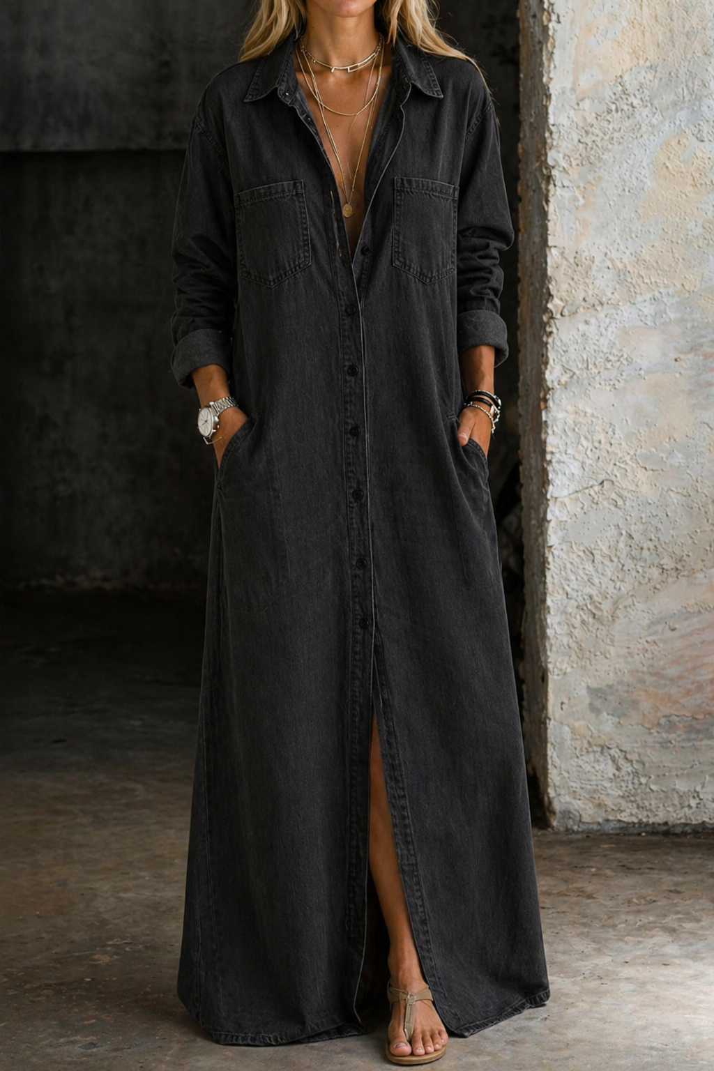 Lefèvre  Robe à boutons