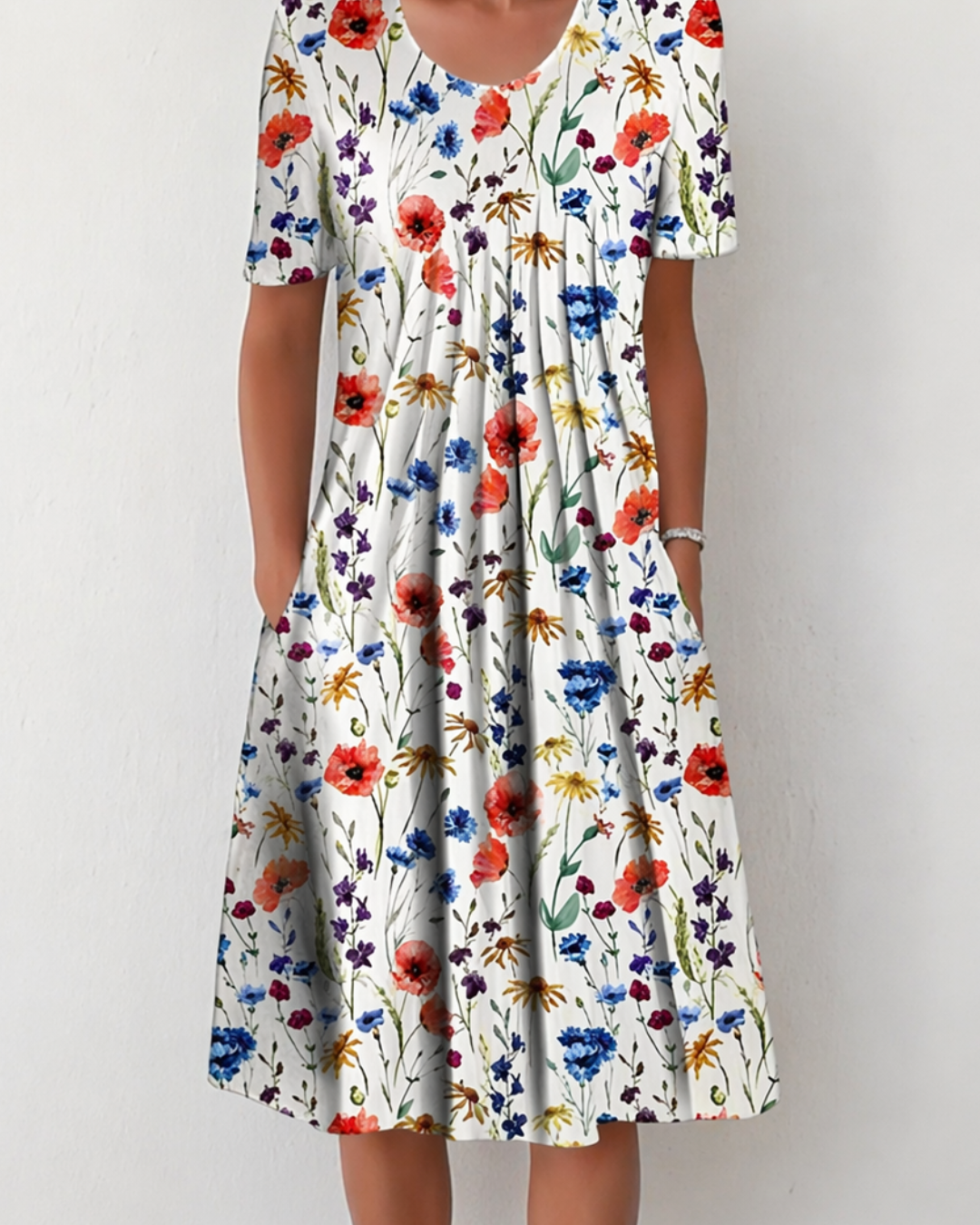 Lefèvre™ Robe Plissée Florale