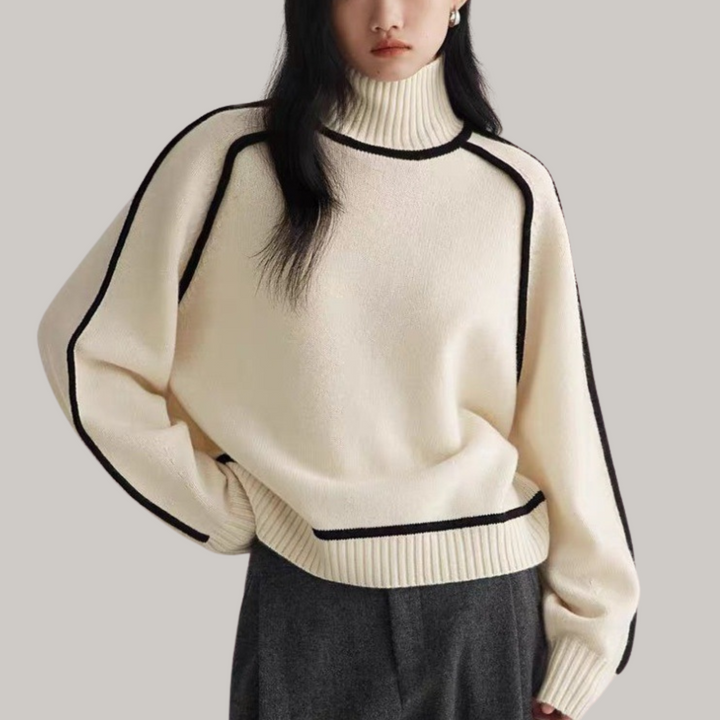 Lefèvre™ Pull à col roulé confortable