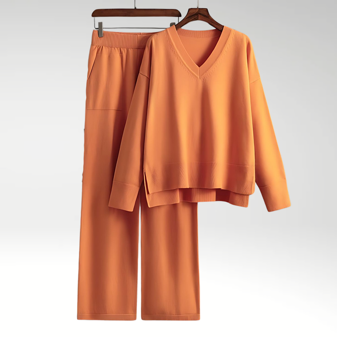 Lefèvre™ Ensemble Deux Pièces Luxe à Col en V