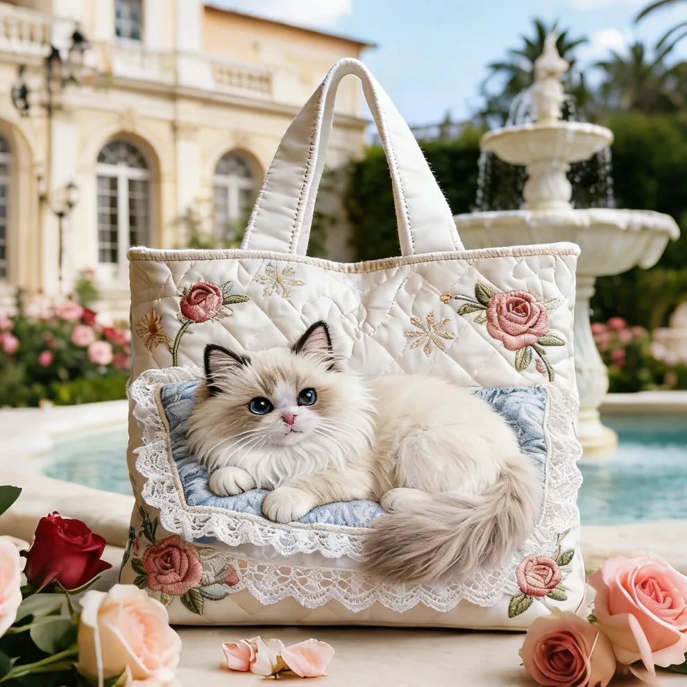 Gatita Jardin de Roses | Sac matelassé artisanal