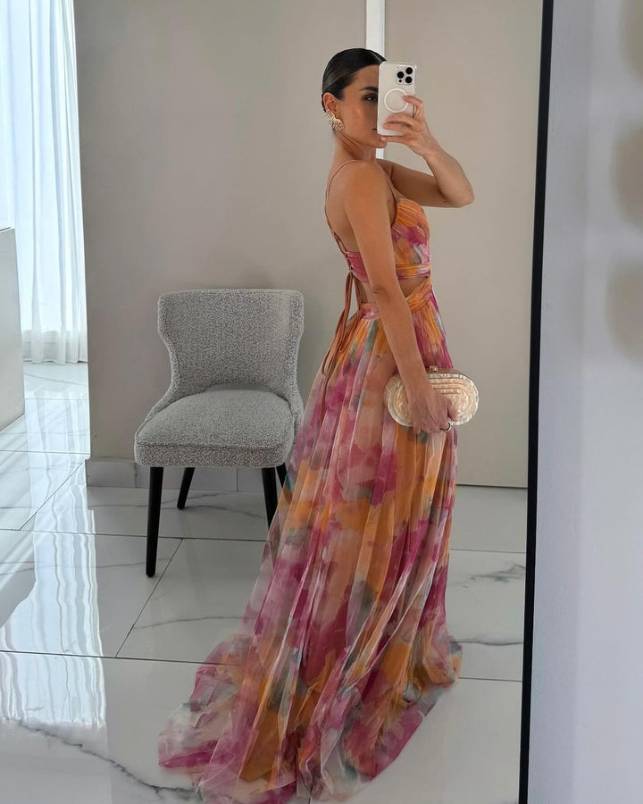 Giselle - robe longue à imprimé floral