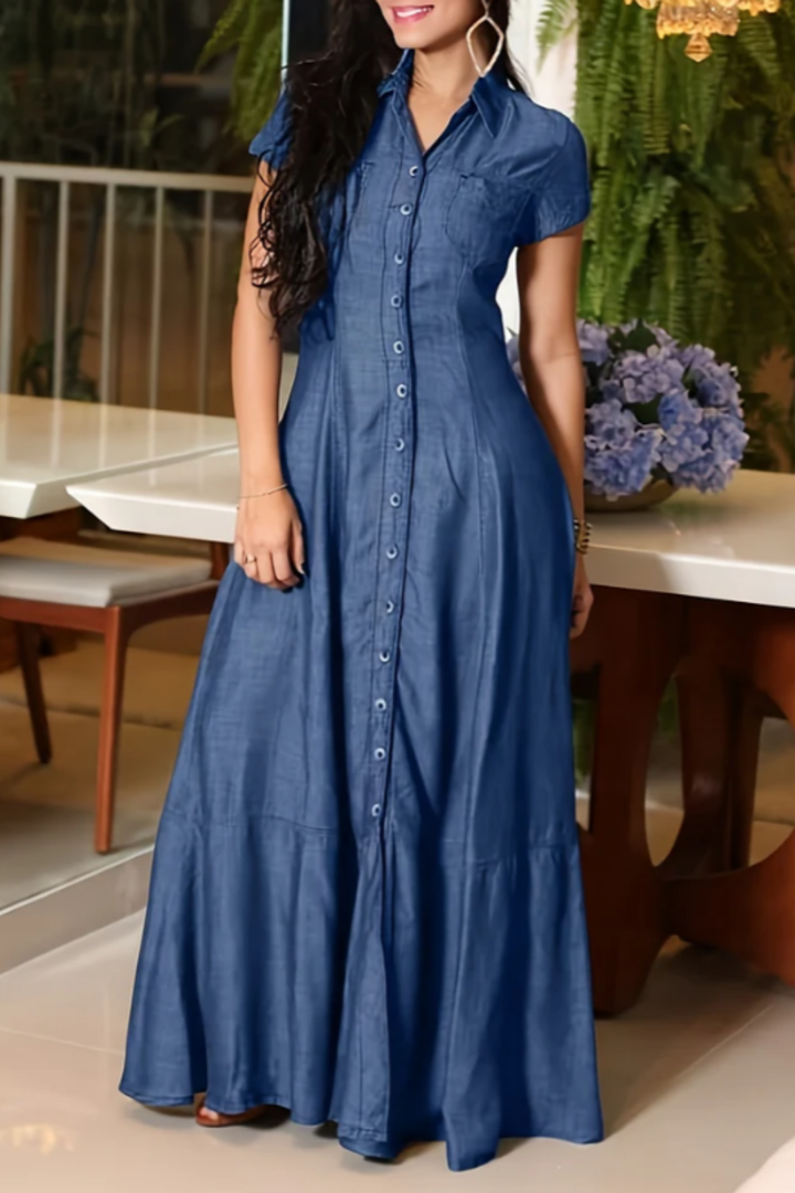Lefèvre | Robe longue en denim