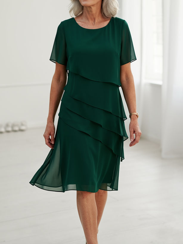 Juliette – Elegant Fluid Dress with Ruffles