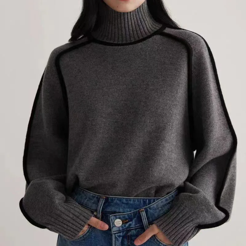Lefèvre™ Pull à col roulé confortable
