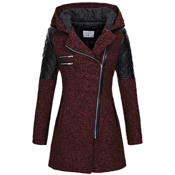 Lefèvre™ Manteau À Capuche Hivernal En Laine Pour Femmes