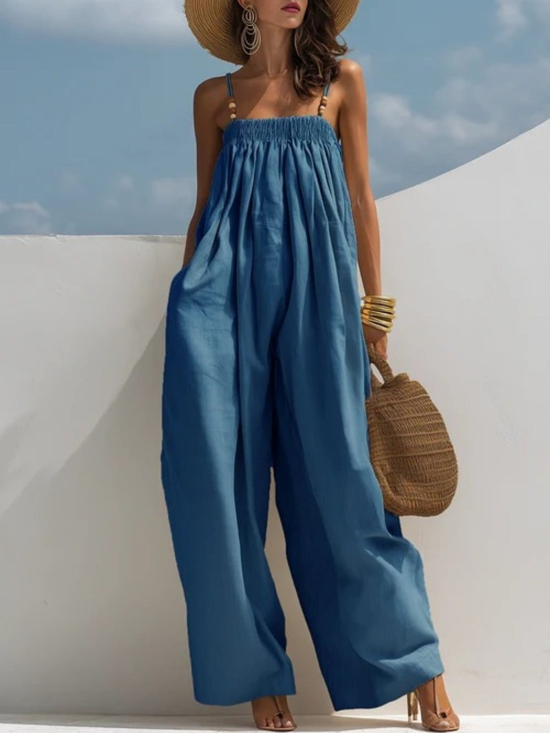 Lefèvre | Combinaison en denim à jambes larges