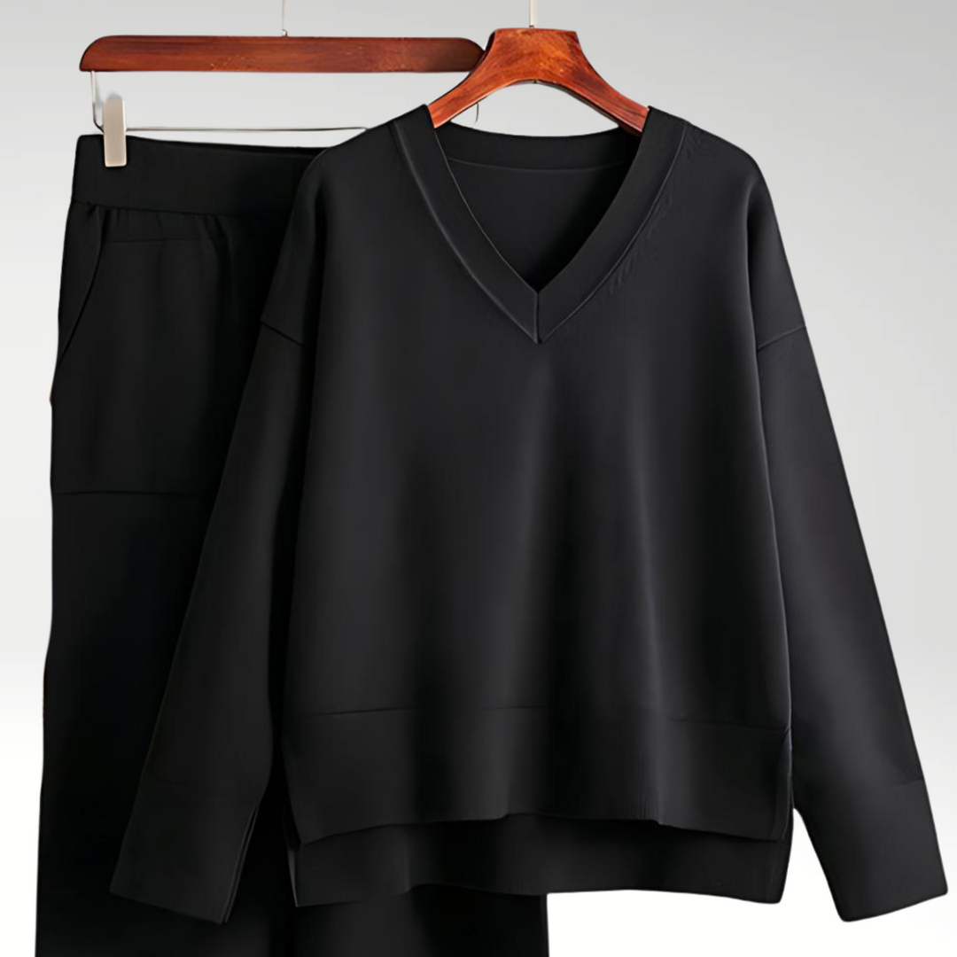 Lefèvre™ Ensemble Deux Pièces Luxe à Col en V