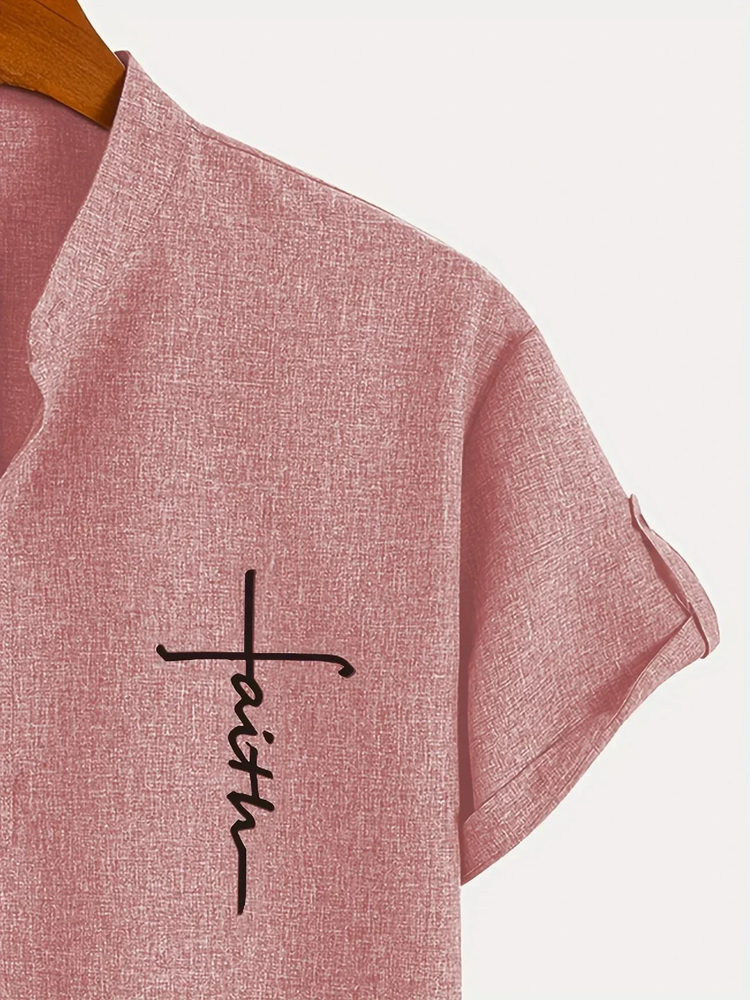 Mike™ Chemise élégante à manches courtes et col montant
