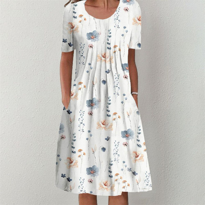 Lefèvre™ Robe Plissée à Motif Floral