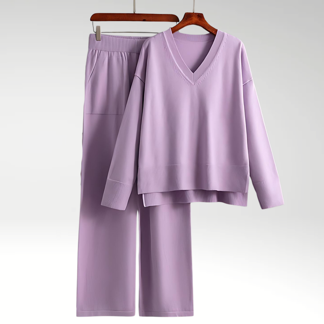 Lefèvre™ Ensemble Deux Pièces Luxe à Col en V