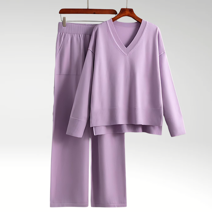 Lefèvre™ Ensemble Deux Pièces Luxe à Col en V