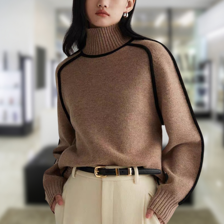 Lefèvre™ Pull à col roulé confortable