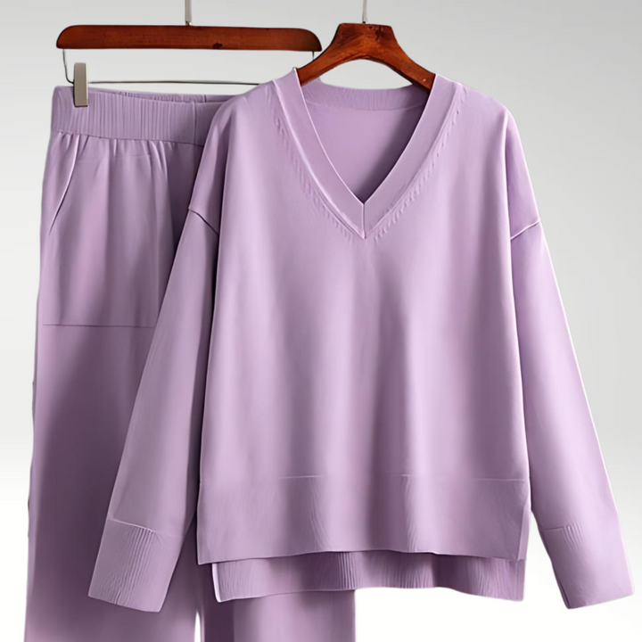 Lefèvre™ Luxe Ensemble deux pièces col V