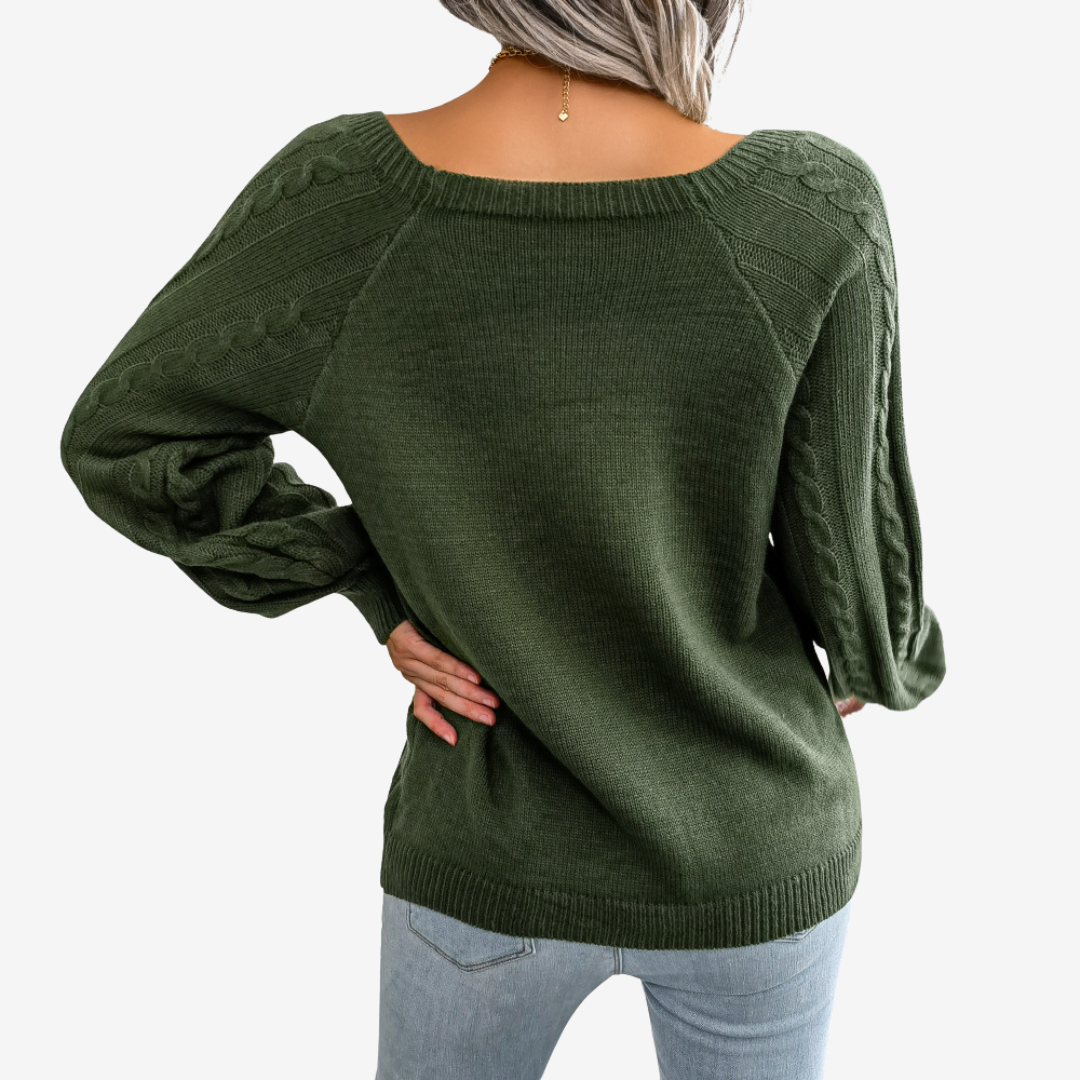 Lefèvre™ Pull à Boutons Décoratifs
