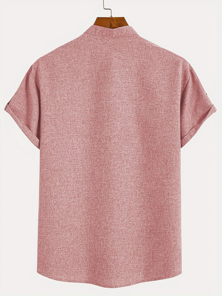 Mike™ Chemise élégante à manches courtes et col montant