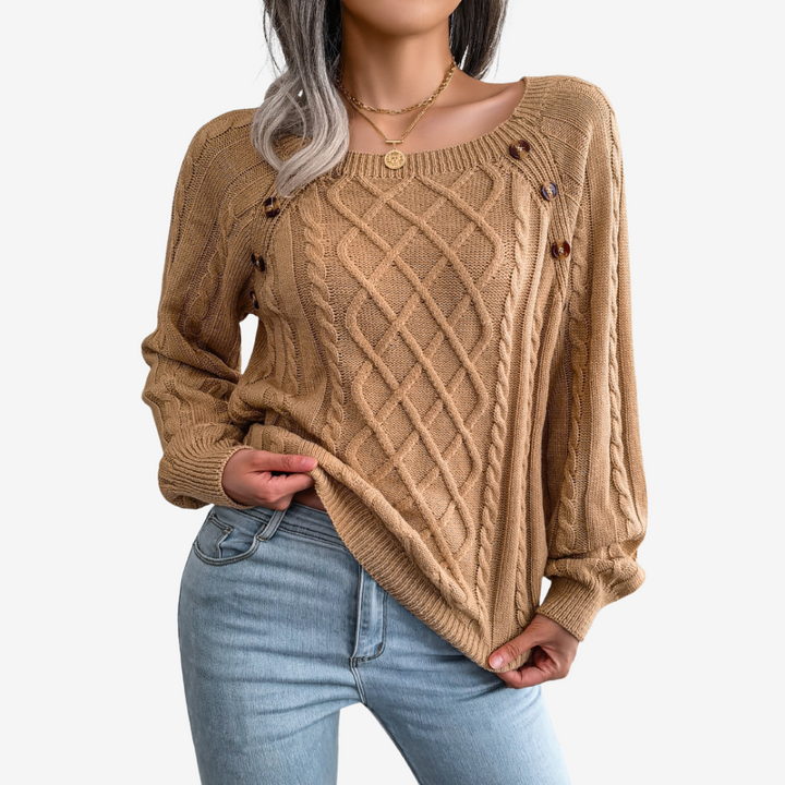 Lefèvre™ Pull à Boutons Décoratifs