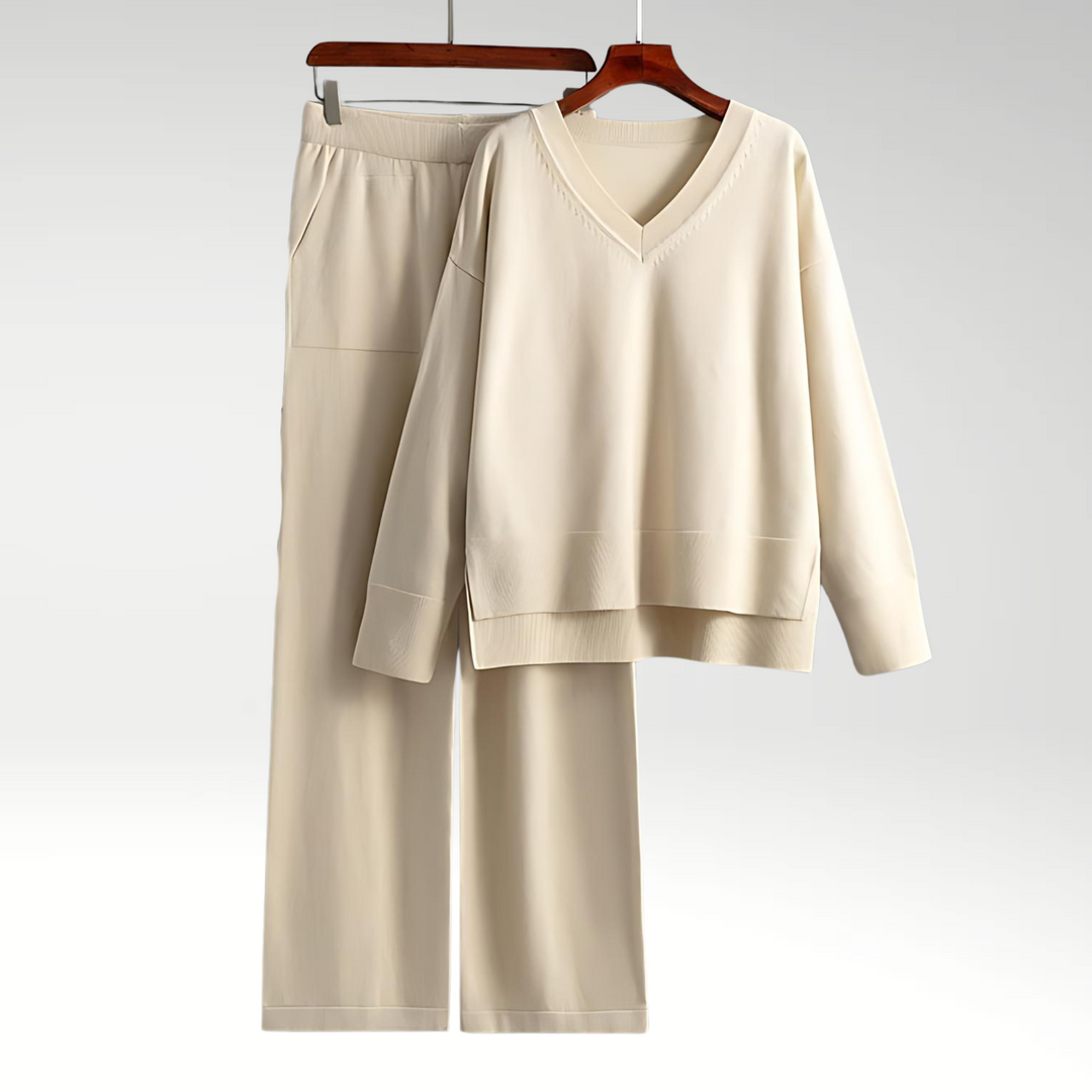 Lefèvre™ Ensemble Deux Pièces Luxe à Col en V