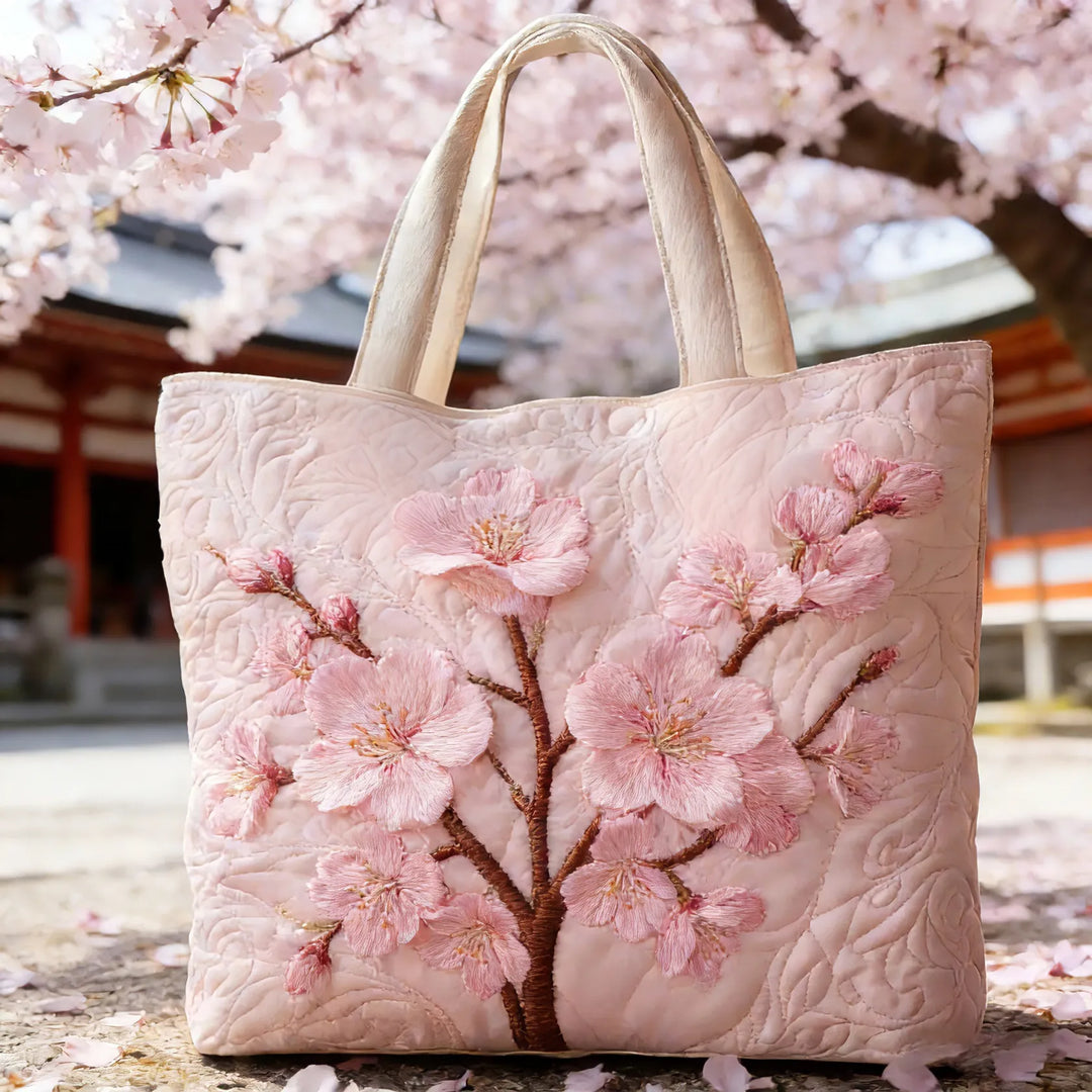 Floral Serenity | Handcrafted Quilted Bag