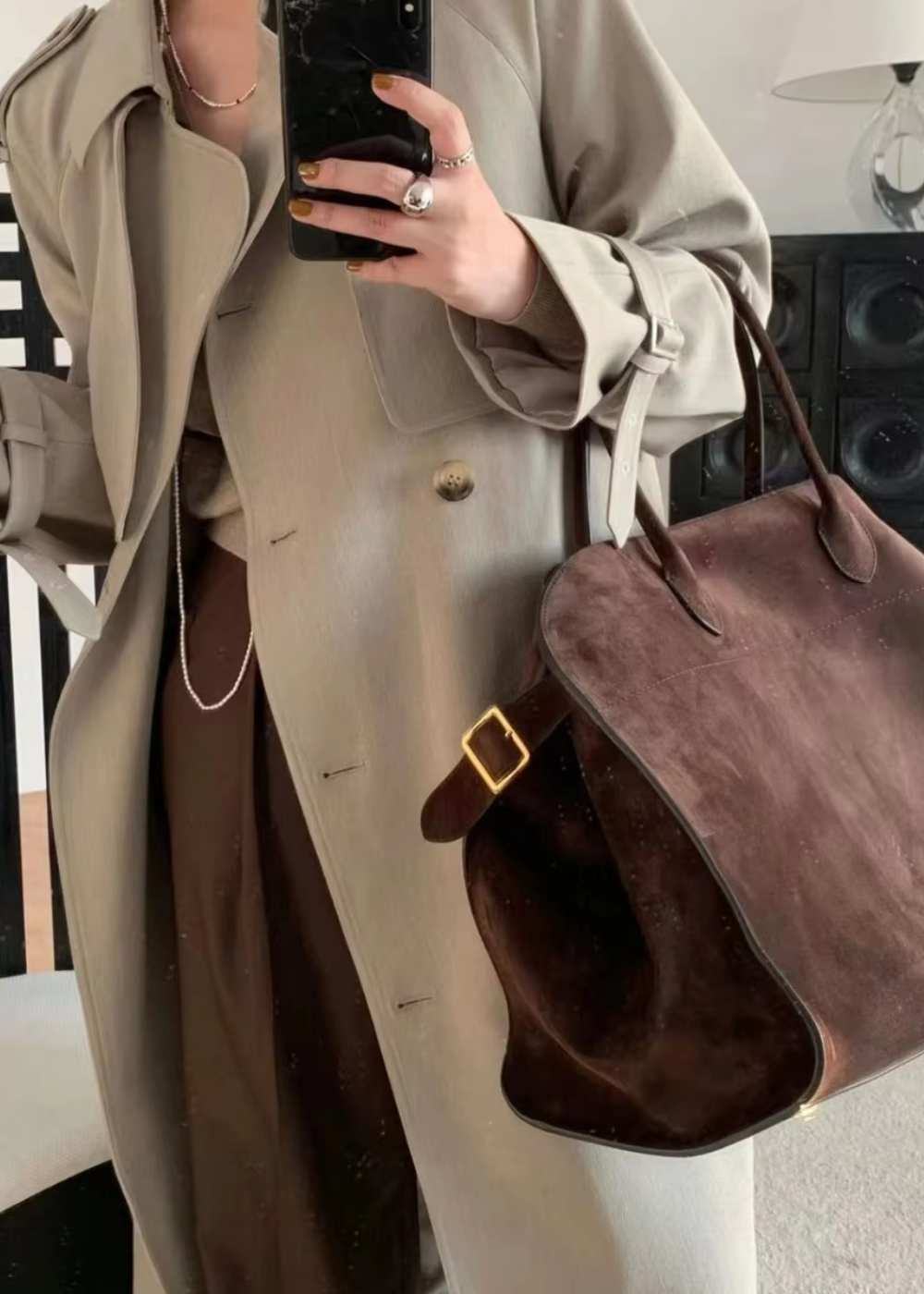Lefèvre™ Suede Sac à Bandoulière BB