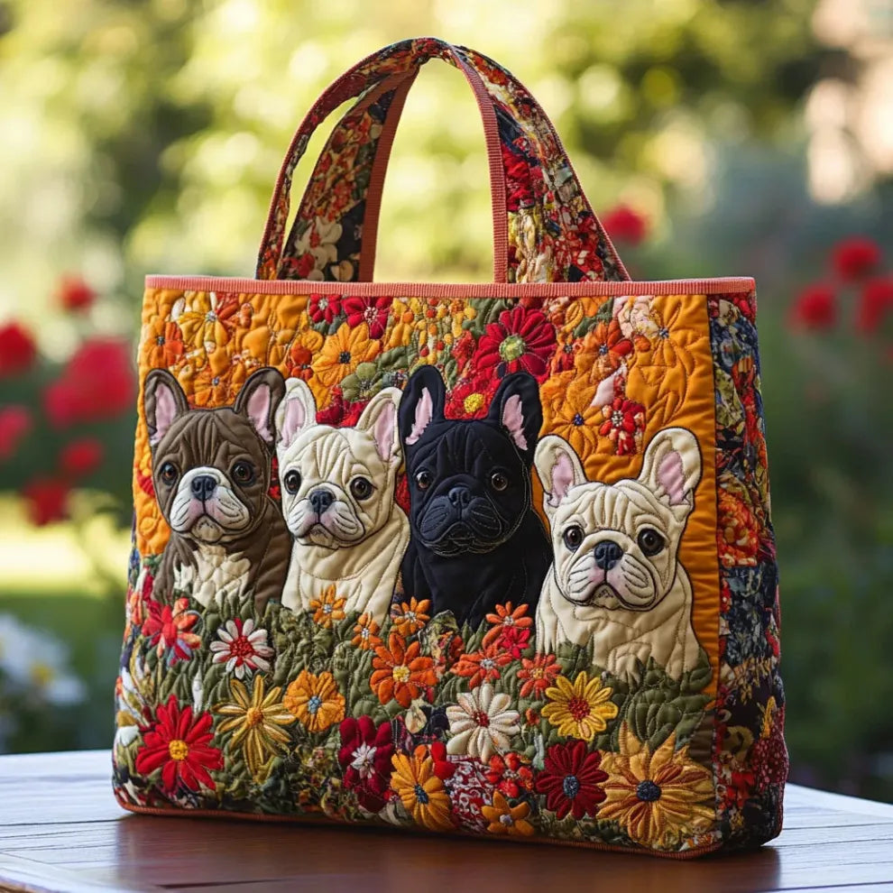 Bulldog Jardin | Sac matelassé fait main