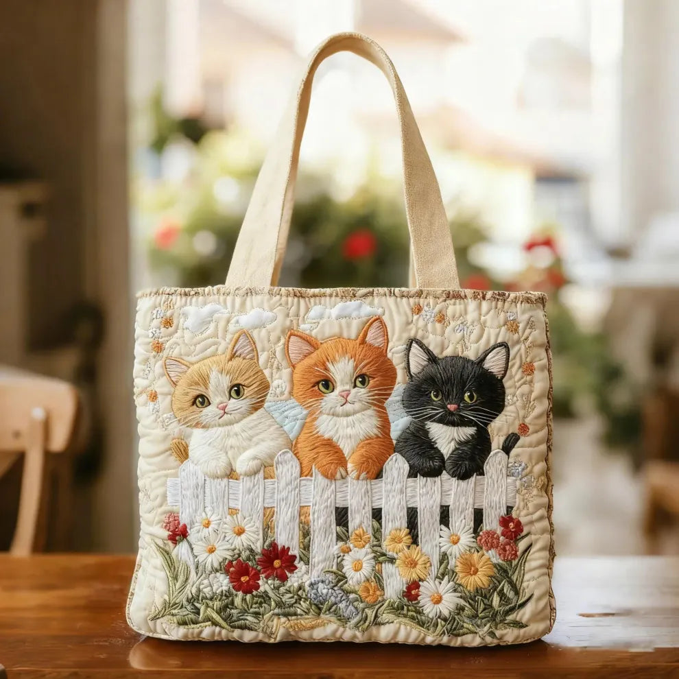 Gatitos du Jardin | Sac matelassé fait main