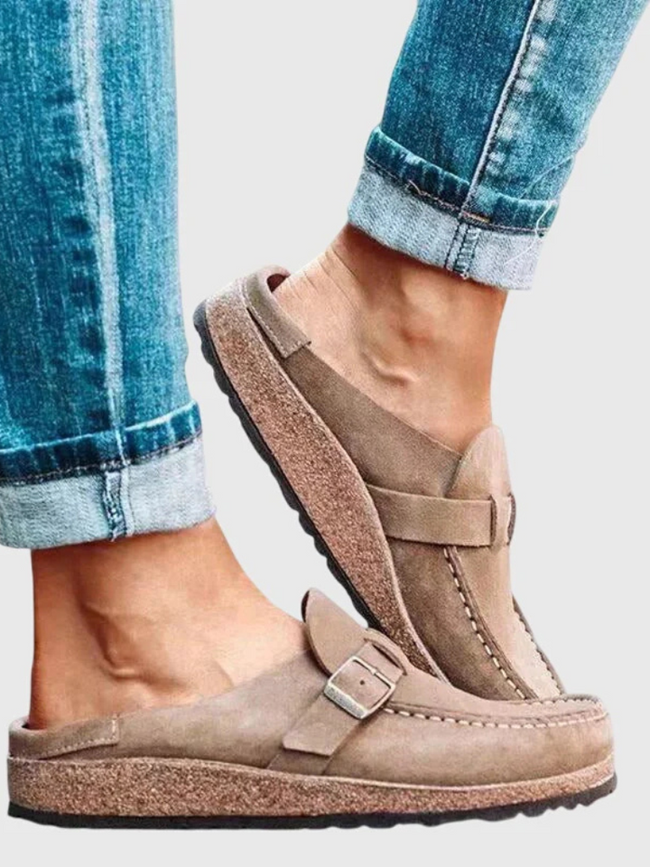 Linda™  Sabots en Suède avec Boucle Confort