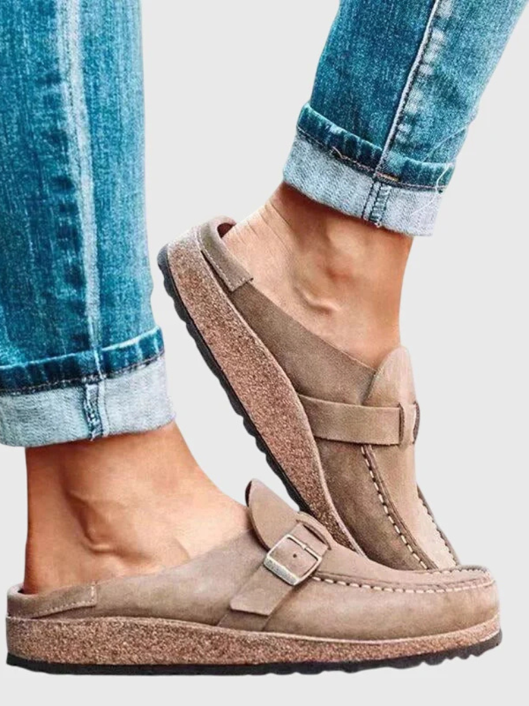 Lefèvre™ Suede Clogs with Comfort Buckle