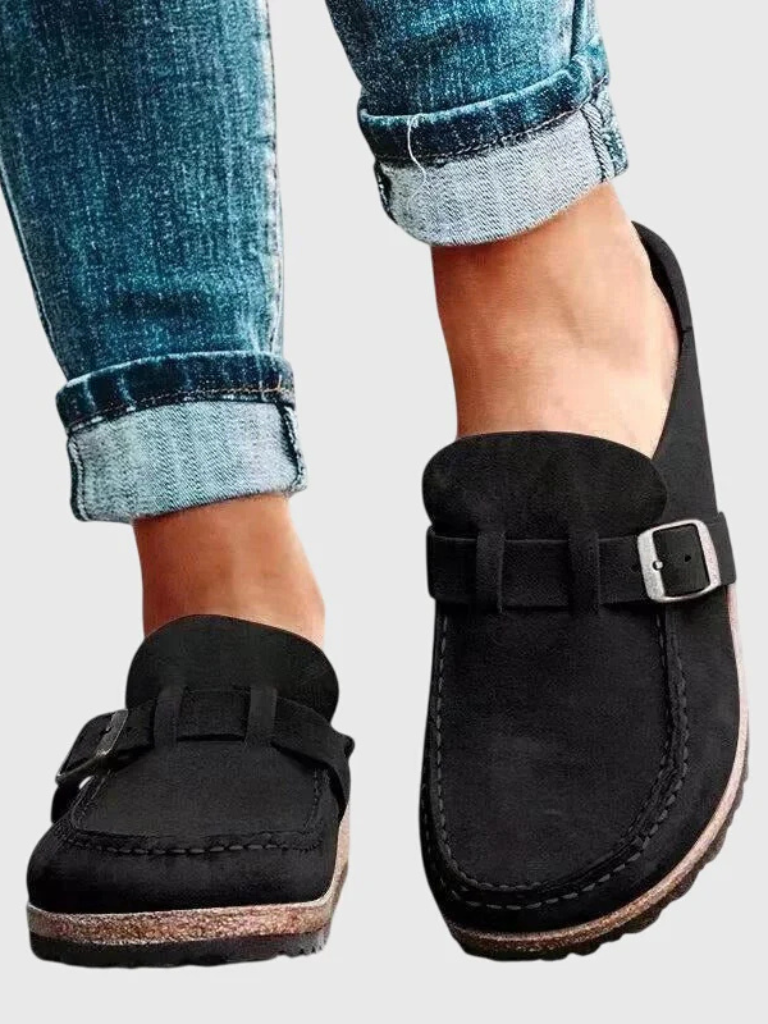 Linda™  Sabots en Suède avec Boucle Confort