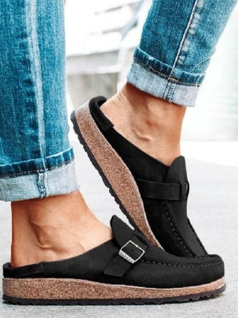 Lefèvre™ Suede Clogs with Comfort Buckle