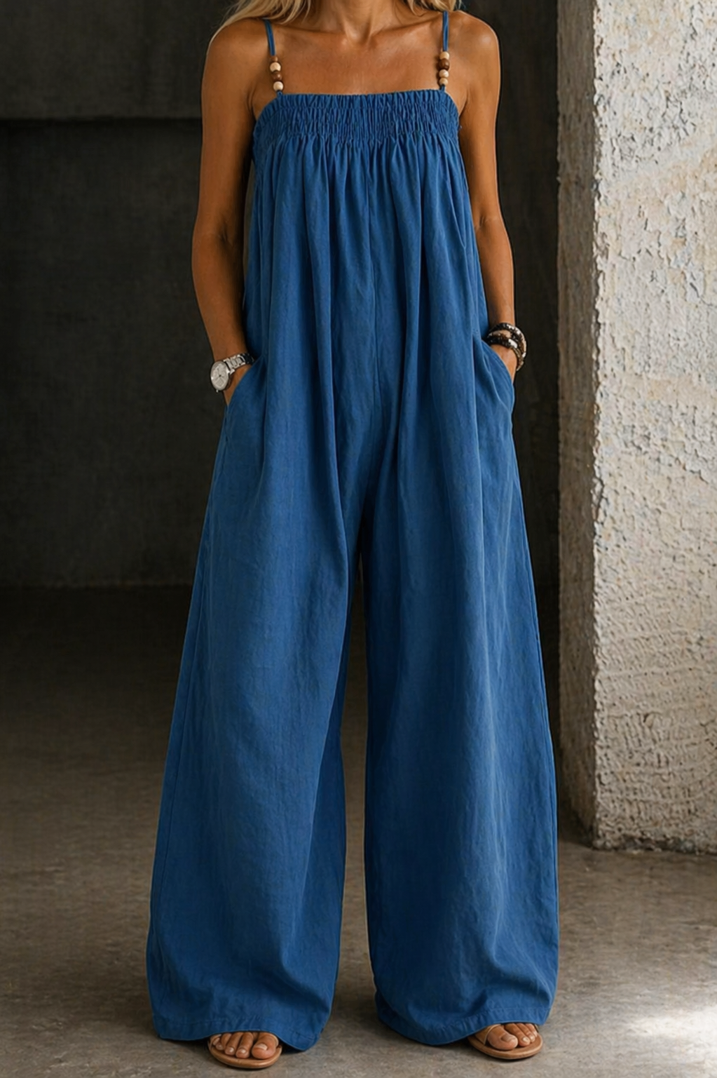 Lefèvre | Combinaison en denim à jambes larges