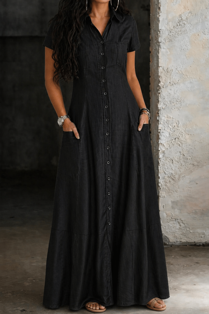 Lefèvre | Robe longue en denim