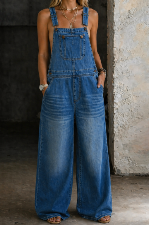 Lefèvre | Mono Denim Avec Taille Élastique